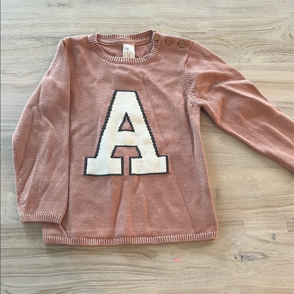 H&M Dusty Rose Knit Top with Button Accent